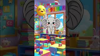 Elephant Spelling for Kids 🐘 | Learn Big Animal Name with Fun #shorts #kids #spellingforkids