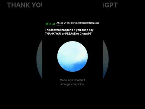 This is what happens if you don’t say thank you or please to ChatGPT #chatgpt #aivoice #ai