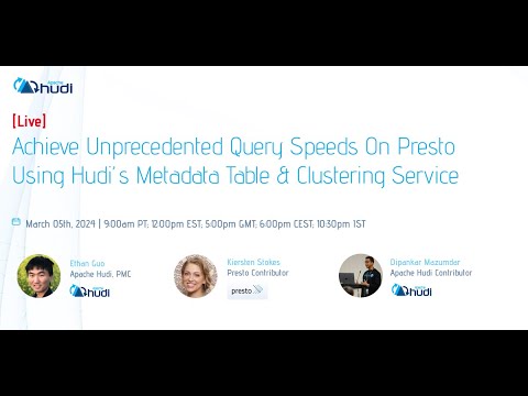 Boost Presto query speeds with Hudi's metadata table & clustering service