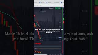Made 1k trading binary options form 53$. Ask me how! All indicators and techniques will be shared