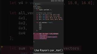 Parallel processing of vectors in Rust #rustlang #coding #performance