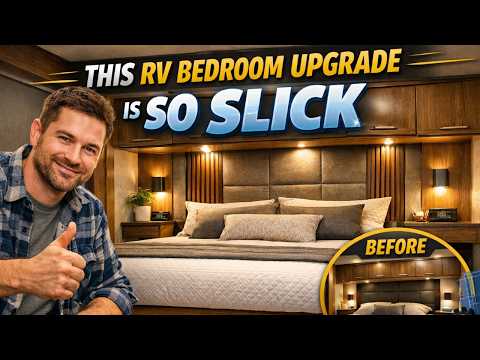 This RV Bedroom Upgrade is SO SLICK You'll Think Its OEM  (RV Renovation & Modification Ideas)