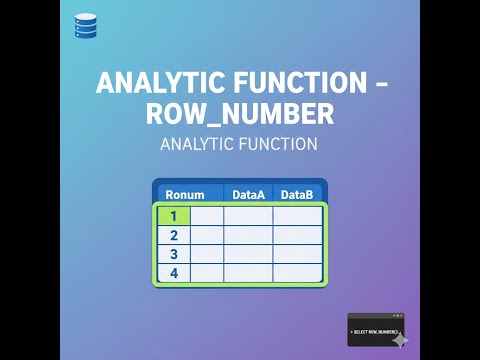 SQL Analytic Function – ROW_NUMBER Explained with Example | SQL Tutorial