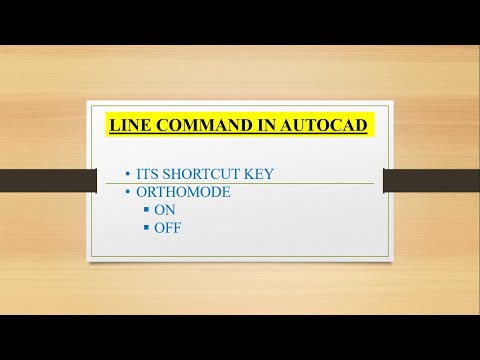 LINE COMMAND IN AUTOCAD & ITS SHORTCUT KEY.