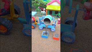🚜😱 Amazing Mini Tractor Cement Pillar Making Machine | Real Working DIY #shorts #youtubeshorts