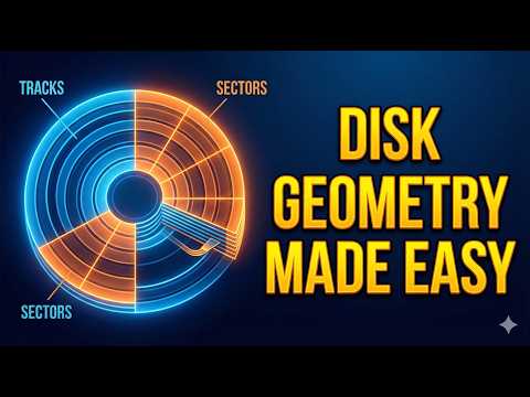 4.6 ard Disk Geometry Explained | Tracks, Sectors, Cylinders Made Easy | OS Concepts