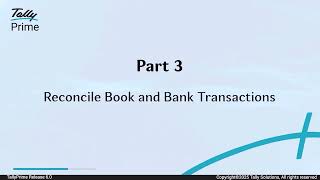 How to Reconcile Book Transactions with Bank Transactions in TallyPrime 6.0 | TallyHelp