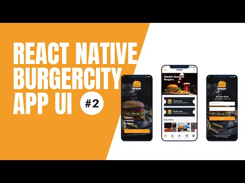 #2 - Building a Burger City App UI with React Native | Login Forget password | For Beginners