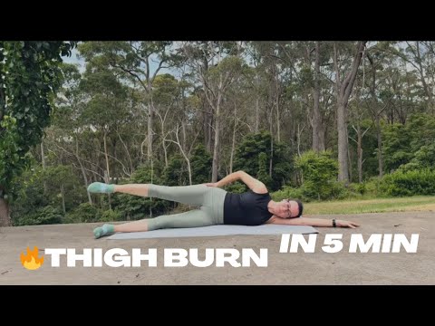 🔥 5-Minute Thigh Tone & Sculpt Pilates | No Equipment!