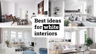 White interior design. Minialist and white theme home design. Ideas for interior
