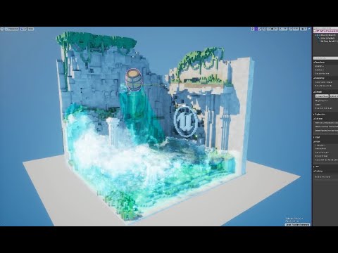 60fps Playable Water | Fluid simulation using Niagara Simulation Stages and Grid2D