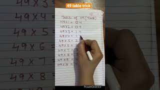 Table trick of 49|| Table of 49 || Table Tricks #shorts