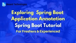 Exploring  Spring Boot Application Annotation | Spring Boot Tutorial For Beginners