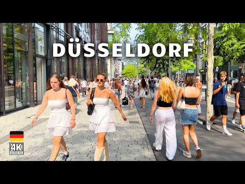 Düsseldorf, Germany 4K Walking Tour 🇩🇪 | Stunning Views & Local Vibes