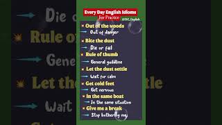 Every Day English Idioms For Practice | Upgrade Your English Knowledge