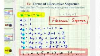 Ex: Finding Terms in a Sequence Given a Recursive Formula