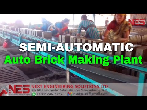 Semi-Automatic Clay Brick Making Machine। Low Cost Auto Brick Plant in Bangladesh