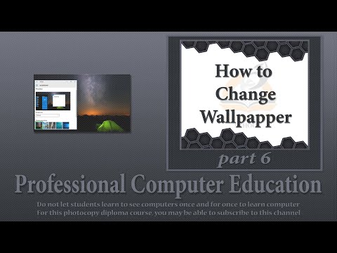 Wallpepar change / See how you change wallpeparin this video / Computer Education part 6