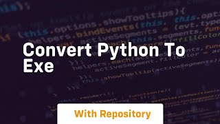 convert python to exe