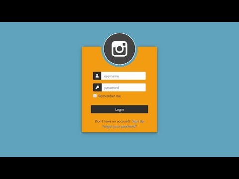 Login Form with HTML & CSS - Login form Design