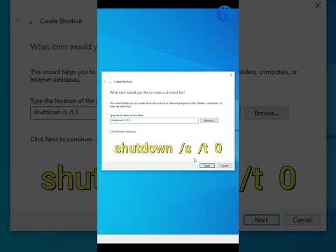 Create shutdown shortcut | Shutdown Code