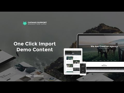 One Click Import Demo Content in WordPress theme
