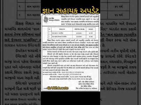Primary & Secondary Gyan Sahayak Latest Update | પ્રાથમિક અને માધ્યમિક જ્ઞાન સહાયક ભરતી સમાચાર