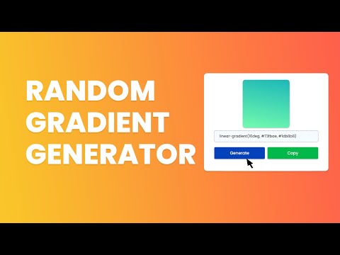Random Gradient Color Generator For Website | HTML, CSS and Javascript - Codingscape