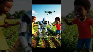Robots and kids together shaping the future of farming 🌱#RobotFuture #SmartFarming #FutureTech