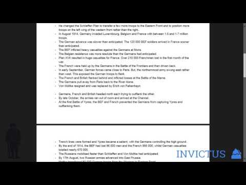 Course of WW1 - all knowledge in 1 video