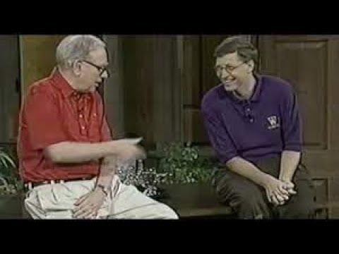 Warren Buffett and Bill Gates speaking at the University of Washington in 1998