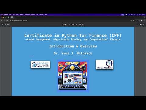 CPF Program | At the Forefront of Python & AI for Finance