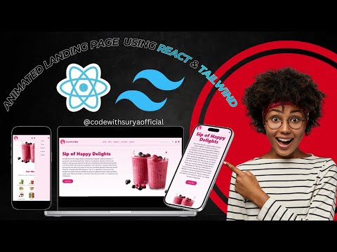 Build a Stunning Responsive Landing Page with React & Tailwind CSS 🚀