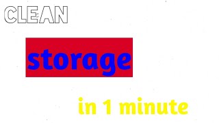how to clean storage in files by google