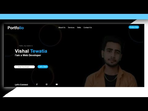 How to create personal portfolio website just using HTML and CSS | Pure HTML and CSS