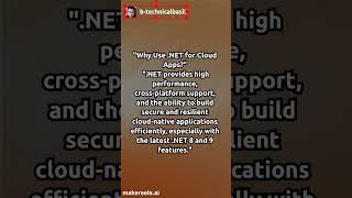 .NET for Cloud-Native Applications