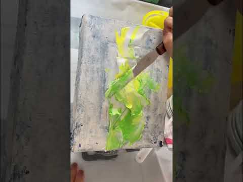 つやつやジェルメディウムで遊ぶ #Liquitex #絵画 #芸術 #アート #メイキング