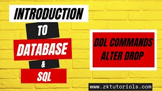 05 SQL DDL Commands Alter Drop | SQL For Beginners