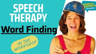 Speech Therapy at Home: Workshop Word Finding- Aphasia & Apraxia of Speech