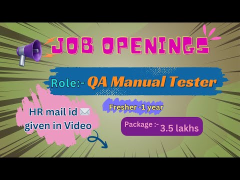 Job Opening For Fresher