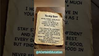 To my son 😀 #motivation #learningmotivation #pov