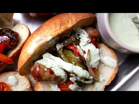 Italian Sausage Sandwich with Basil Aioli