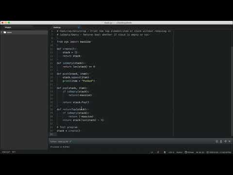 Stack Implementation with Python with Arrays