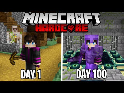 I Survived 100 Days in HARDCORE Minecraft... Here's What Happened