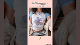 Diy Graphic T-shirt✨🩷#diy #graphics #tshirt #top #youtube #fashion #trending #aesthetic #shorts #bts