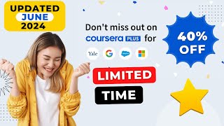 Coursera Plus Coupon Code | Best Coursera Discount | Updated June 2024