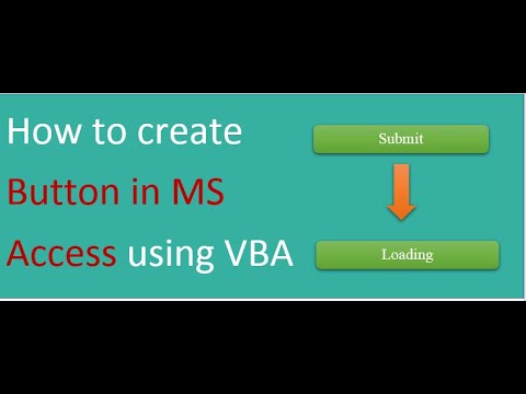 How to create button in MS Access | VBA Tutorials | Animated Buttons