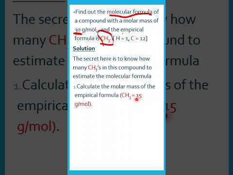10. Estimating Molecular Formula #chemicalcalculations #stoichiometryproblems #stoichiometryhacks
