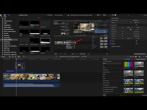 Final Cut Pro FCPX Tutorial: How to delete an audio in video - 2018