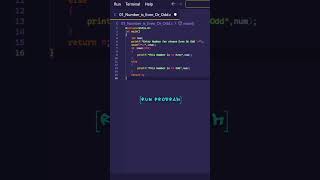 C language Program Even Number And Odd number Program